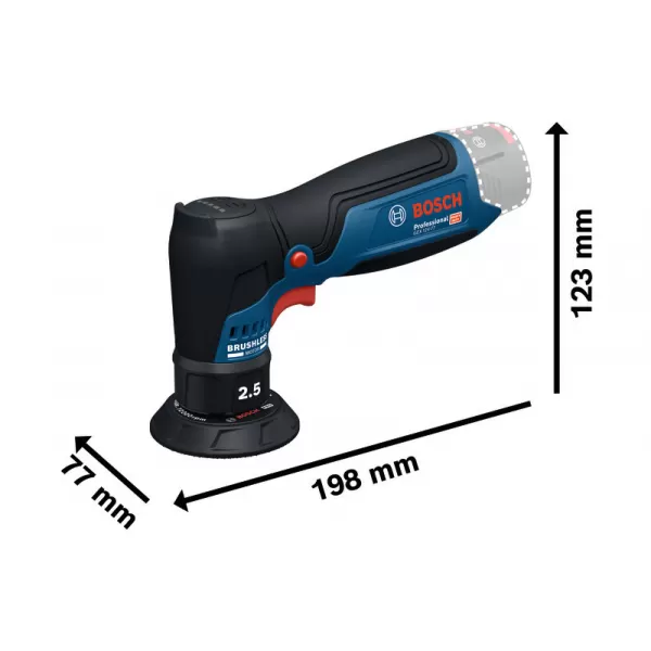 Aku excentrická bruska 12V/bez aku GEX 12V-77 Bosch 06019L2100