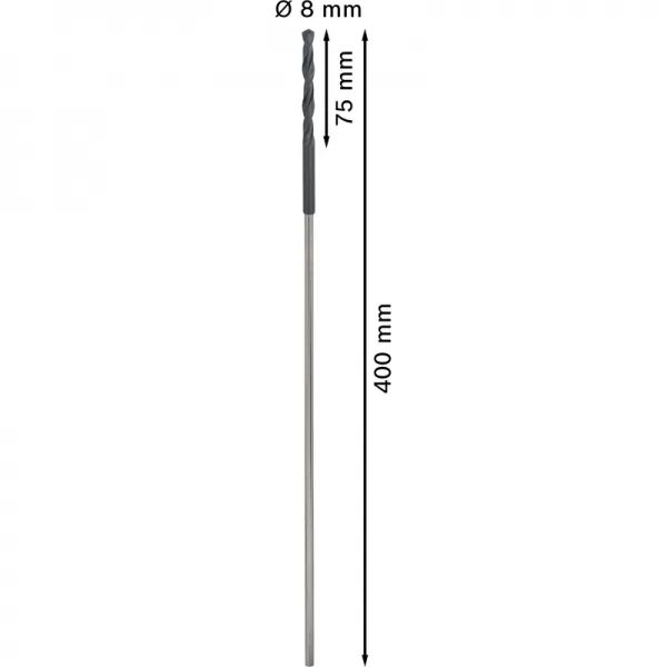 Vrták do dřeva PRO Wood HSS Installation, 8 × 75 × 400 mm Bosch 2608596335