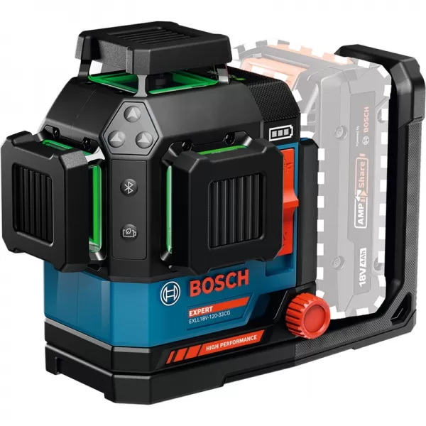 Aku čárový laser 18V bez aku Bosch EXPERT EXLL18V-120-33CG