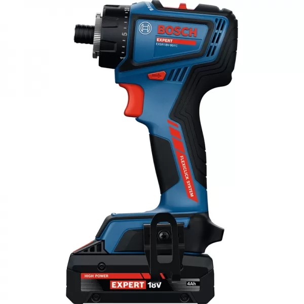 Aku vrtací šroubovák 18V 2x4,0Ah Bosch EXPERT EXSR18V-90FC