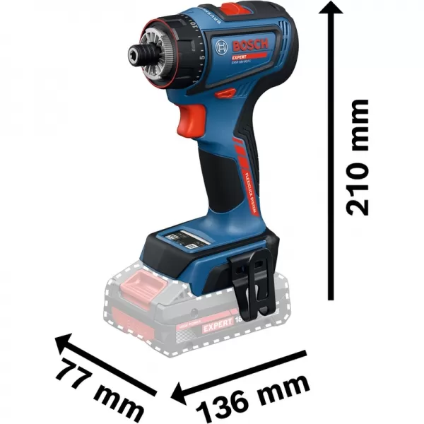 Aku vrtací šroubovák 18V bez aku Bosch EXPERT EXSR18V-90FC