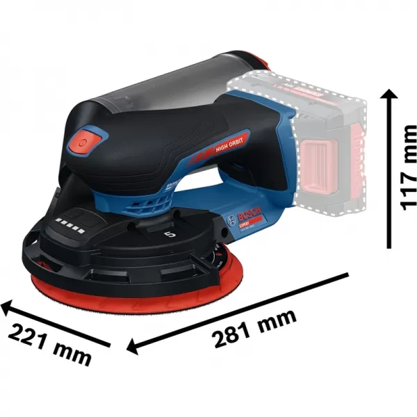 Aku excentrická bruska 18V bez aku Bosch EXPERT EXEX18V-150-5