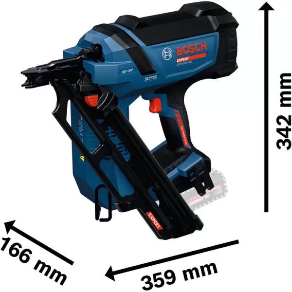Aku hřebíkovačka do dřeva 18V bez aku Bosch EXPERT EXNH18V-90D