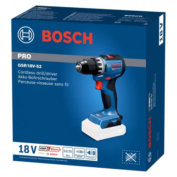 AKU VRTACÍ ŠROUBOVÁK GSR18V-52 BOSCH Professional 06019S0020