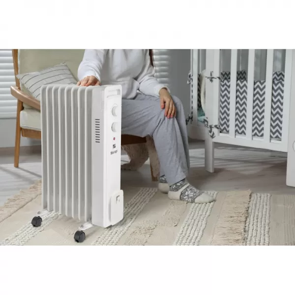 Olejový radiátor G21 Merapi bílý, 9 žeber, 2000 W 777061