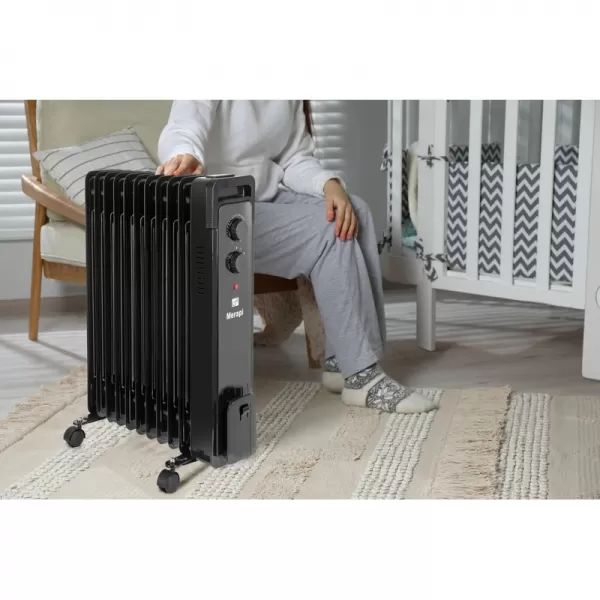 Olejový radiátor G21 Merapi černý, 11 žeber, 2500 W 777062