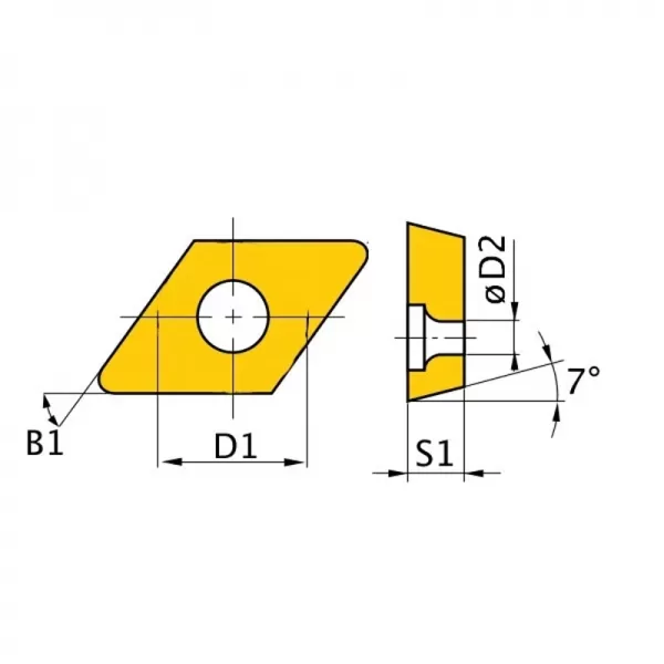 Břitové destičky Optimum D/55° 5 ks