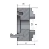 3-čelisťové sklíčidlo Optimum s centrickým upínáním o 160 mm Camlock 4