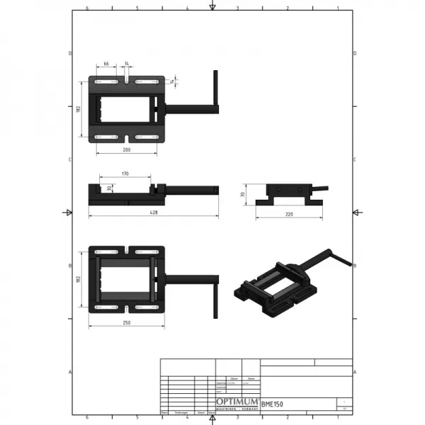 Strojní svěrák Optimum BME 150