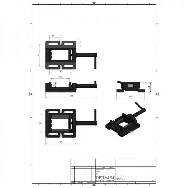 Strojní svěrák Optimum BME 120