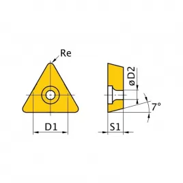 Břitové destičky Optimum T/60° 5 ks