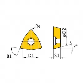 Břitové destičky Optimum W/80° 5 ks