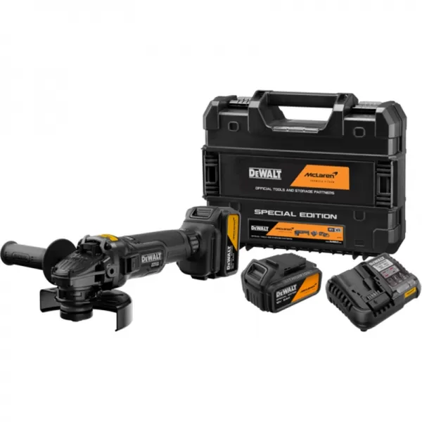 Aku úhlová bruska 125 mm 18V/2x5,0Ah McLaren DeWALT DCG45MP2T