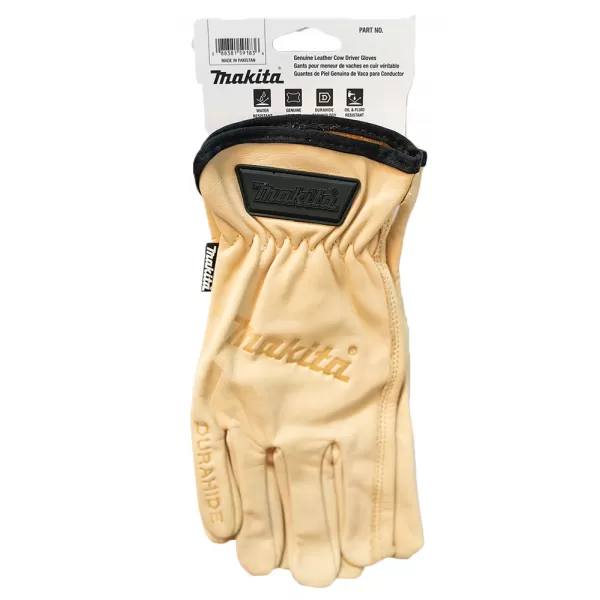 Rukavice pracovní kožené, velikost M Makita P-84626