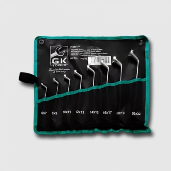 Sada očkových klíčů vyhnutých 6-17mm chrom 6 dílů GK TOOLS P16805/P