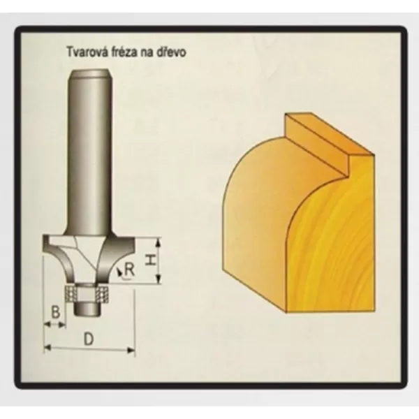 Tvarové frézy do dřeva 3,97x3,97x8mm STAVTOOL P70702