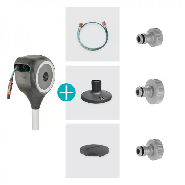 Terasový box na hadici RollUp S, 15 m, bílý, automatické navíjení Gardena 18607-20