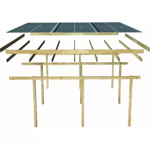 Dvojitý carport KARIBU ECO 1A 62035 LG1879