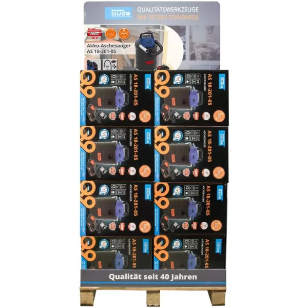 Aku vysavač na popel 18V/2,0Ah AS 18-201-05 Güde 58580