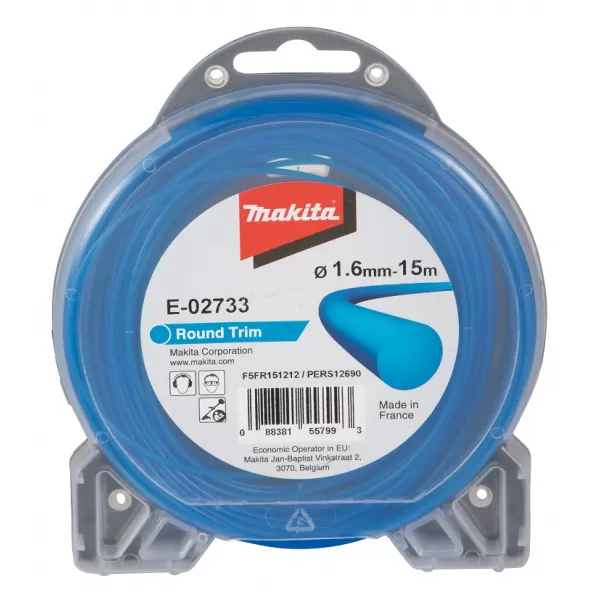 Struna nylonová 1,65mm, 15m, modrá, kulatá Makita E-02733