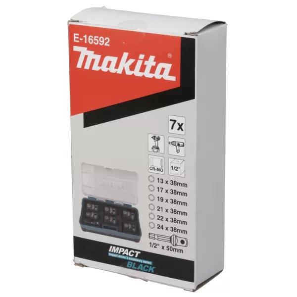 Sada nástrčných torzních klíčů 1/2" Impact Black Makita E-16592