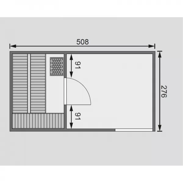 Finská sauna KARIBU HYGGE (86313) šedá s předsíní LG1978