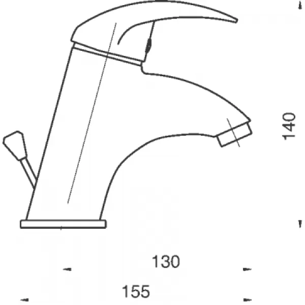 Umyvadlová baterie bez výpusti Titania Lux chrom Novaservis 91001/1,0