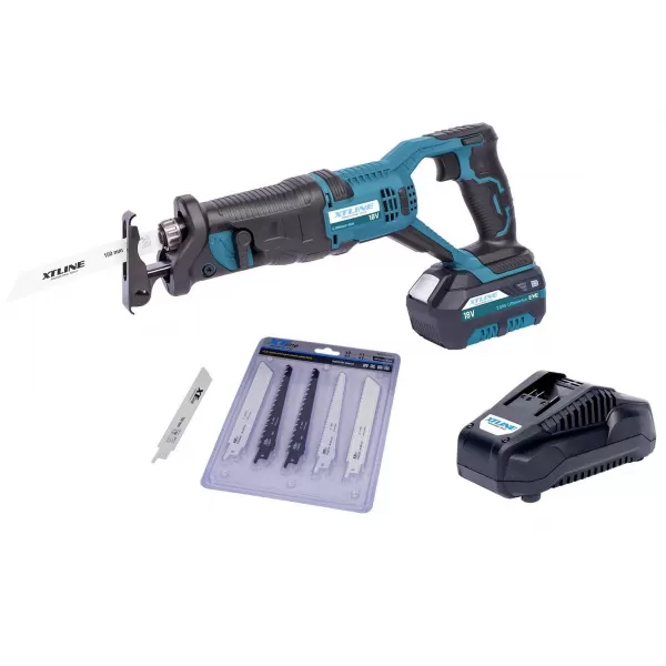 Aku mečová pila 18V 1x2,0Ah + nabíječka + box XTLINE XT102730-1B2B