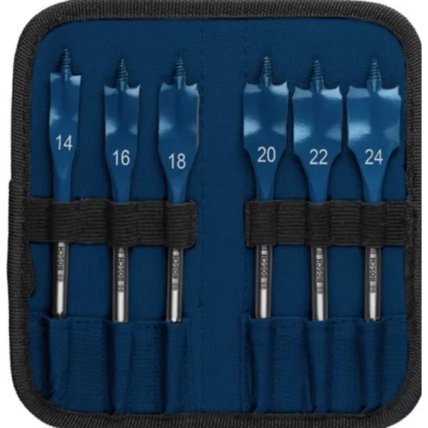 6dílná sada plochých vrtáků do dřeva EXPERT Self Cut Speed, 14/16/18/20/22/24 mm Bosch 2608900332