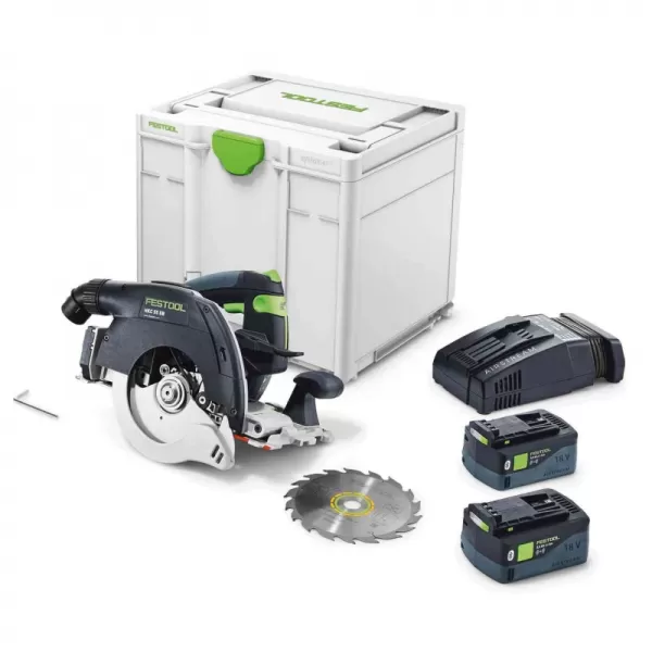 Aku okružní pila HKC 55 18V 2x5,0Ah EBI-Plus-SCA Festool 577678