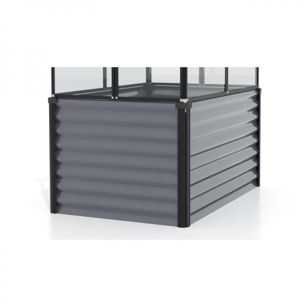Vyvýšený záhon s pařeništěm GAIA JUMBO sklo 3 mm černý VITAVIA LG3739