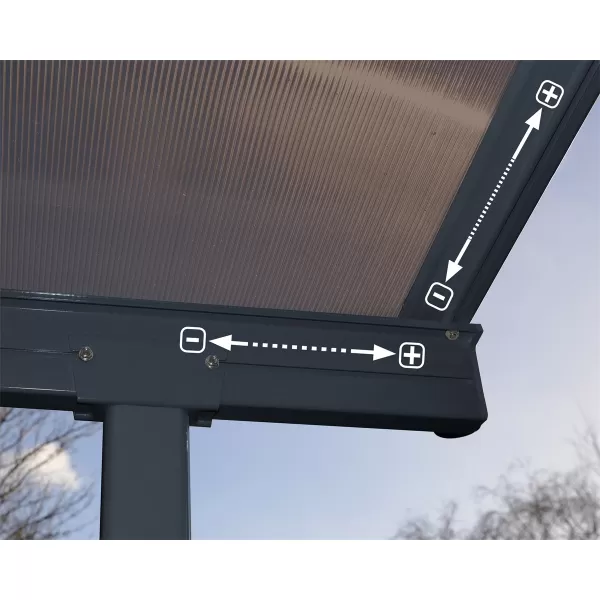 Hliníková (montovaná) pergola Palram Capri 3000 antracit 3 x 3