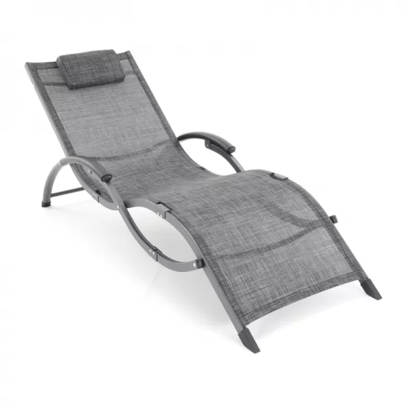 Lehátko VIOLA De Luxe (Black & Grey) 26VIOLA_BG