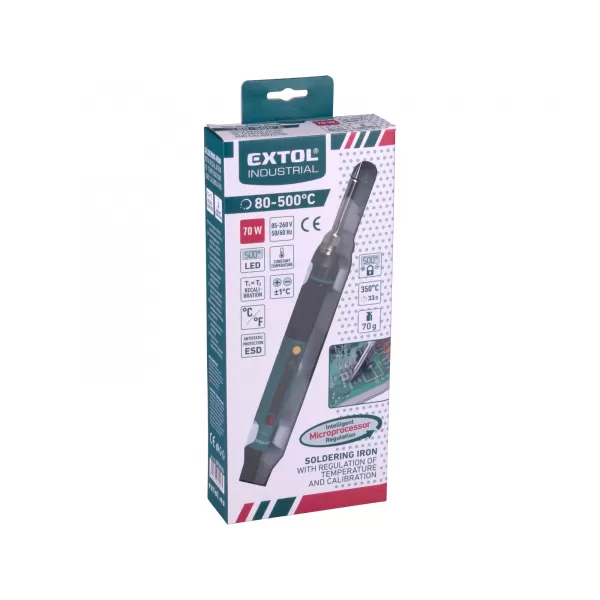 Pájka hrotová s digitální regulací a kalibrací Extol Industrial 8794510