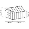 Skleník VITAVIA URANUS 9900 PC 4 mm černý LG3568