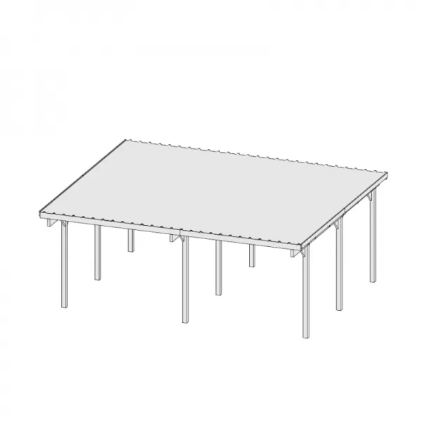 Dvojitý carport KARIBU ECO 1A 62035 LG1879