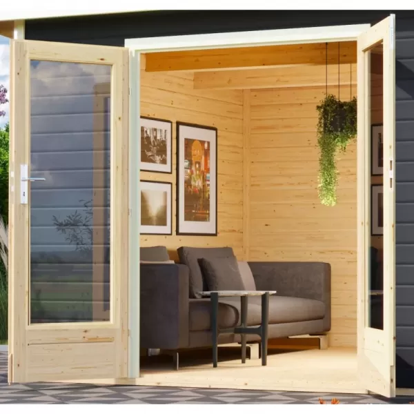 Dřevěný domek KARIBU RADEBURG 5 (33126) terragrau LG3952