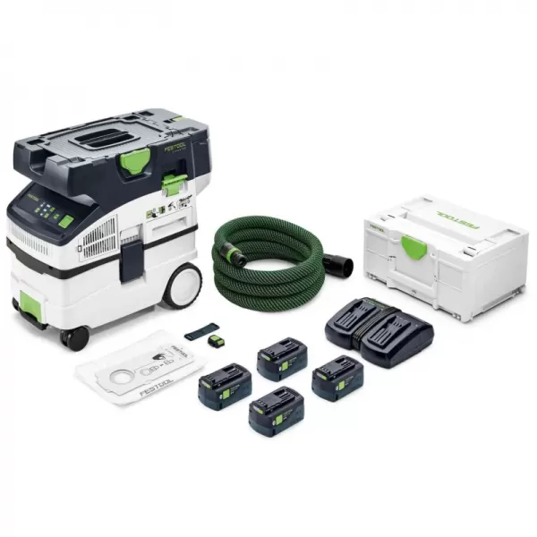 Aku mobilní vysavač CLEANTEC CTMC MIDI 2x18V 4x5,0Ah I-Basic Festool 577672