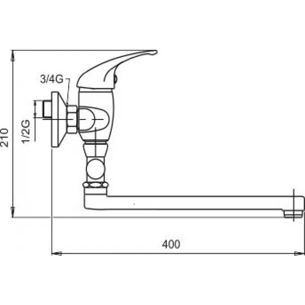 Paneláková baterie bez příslušenství 150 mm Metalia 55 chrom Novaservis 55072/1,0