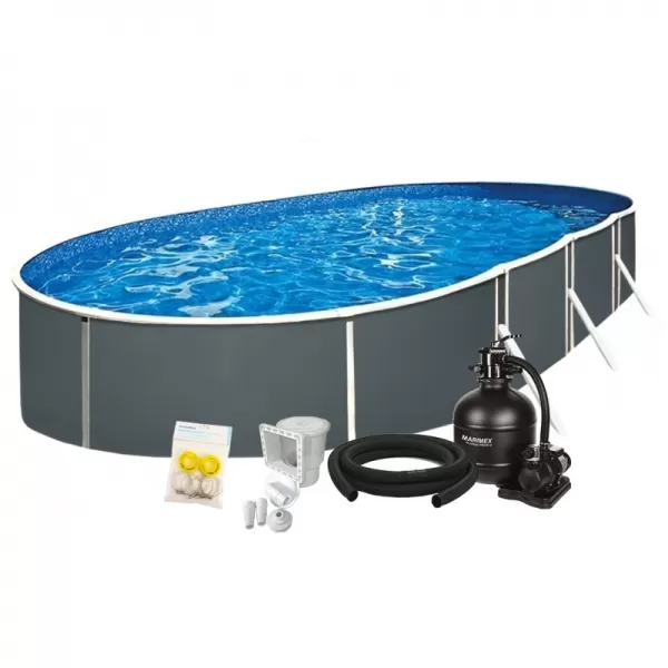 Bazén Orlando Premium 3,66x7,32x1,22 m ŠEDÁ + fólie Marimex 10340265