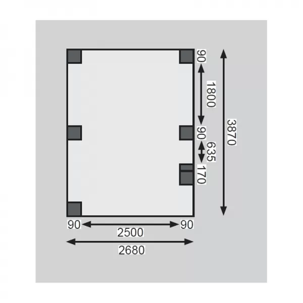 Carport KARIBU ECO 1B 62025 LG1877
