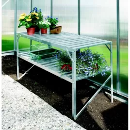 AL regál 120x52 cm dvoupolicovýstříbrný VITAVIA 	LG13