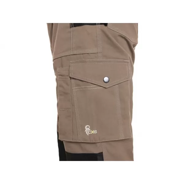 Kalhoty Canis CXS STRETCH, pánské, béžovo-černé