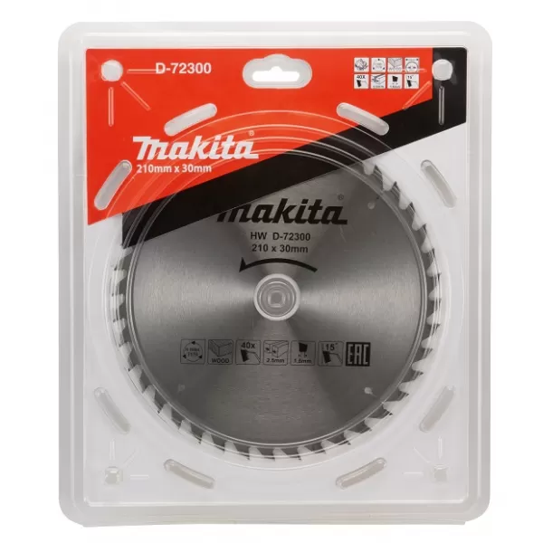 Kotouč pilový dřevo 210x2,5x30mm 40Z Makita D-72300