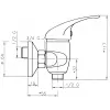 Sprchová baterie bez příslušenství 100 mm Titania Iris chrom Novaservis 92064/1,0