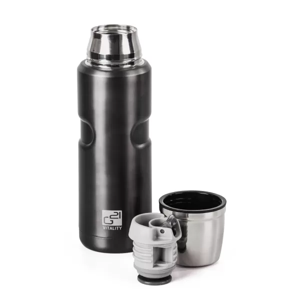 Termoláhev G21 na pití, 500 ml, khaki šedá