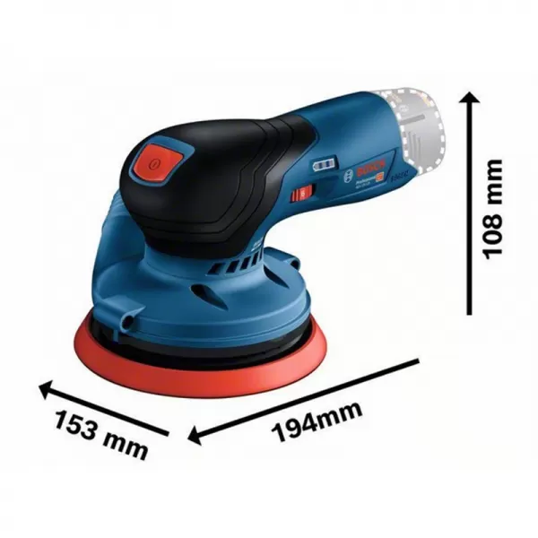 Aku exentrická bruska bez aku GEX 12V-125 Bosch 0601372101