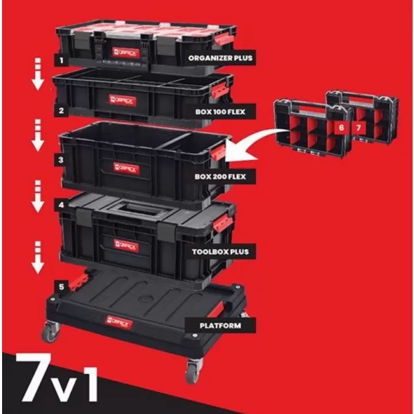 Set boxů Qbrick TWO Cart s podvozkem 7v1 QBRICK P90618