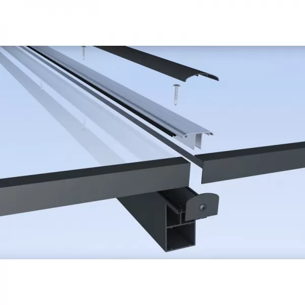 Hliníková pergola SKYLUX CLIMALUX 6,0 x 4,0 m antracit + čirý PC LG2211