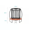 Trampolína Premium 244 cm + vnitřní ochranná síť + schůdky ZDARMA Marimex 19000103